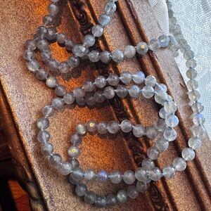 Labradorite beaded hand made necklace